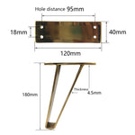 Chân đỡ tủ TV sofa chịu lực dày LH-GB0001, Chiều cao:, 15cm, 18cm