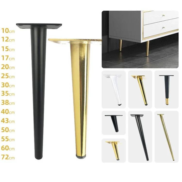 Chân đỡ đồ nội thất ống tròn hình nón LH-ZT-0001, Kiểu dáng:, Nón nghiêng cao 25cm, Nón nghiêng cao 30cm, Nón nghiêng cao 35cm, Nón nghiêng cao 38cm, Nón nghiêng cao 40cm, Nón nghiêng cao 43cm, Nón nghiêng cao 45cm