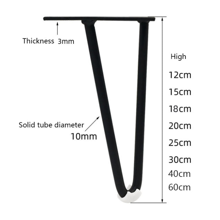 Chân đỡ đồ nội thất kim loại LH-S0006, Chiều cao:, 12cm, 15cm, 18cm, 20cm, 25cm, 30cm, 60cm