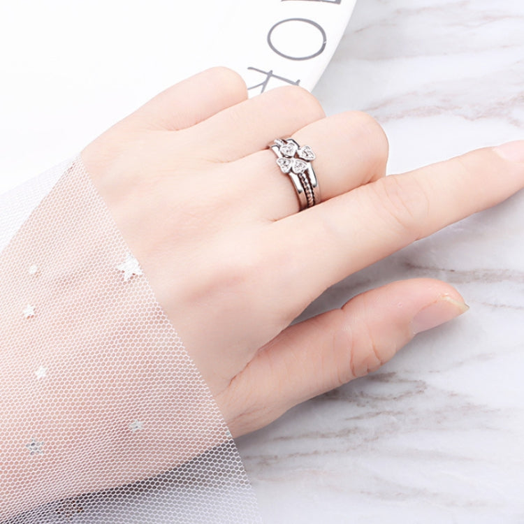 Nhẫn mở điều chỉnh 3 trong 1 cỏ bốn lá J152