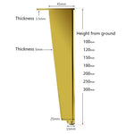Chân đế nội thất bằng nhôm điều chỉnh được, chiều cao: 8cm, 10cm, 12cm, 15cm, 18cm, 20cm, 23cm, 25cm, 27cm, 30cm, 33cm, 35cm