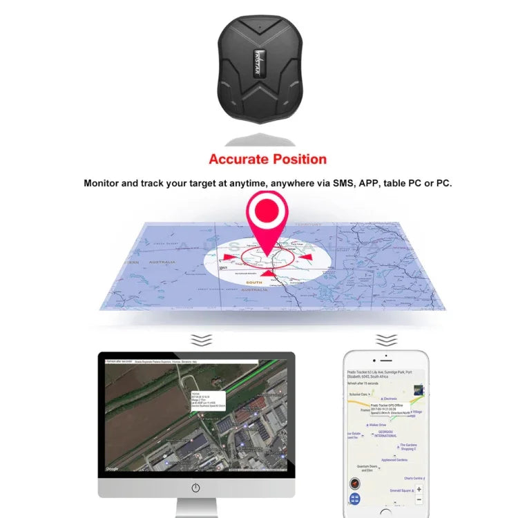 Phiên bản nâng cấp TK-905B, thiết bị định vị GPS ô tô 2G với lực hút nam châm mạnh, phiên bản nâng cấp TK-905B