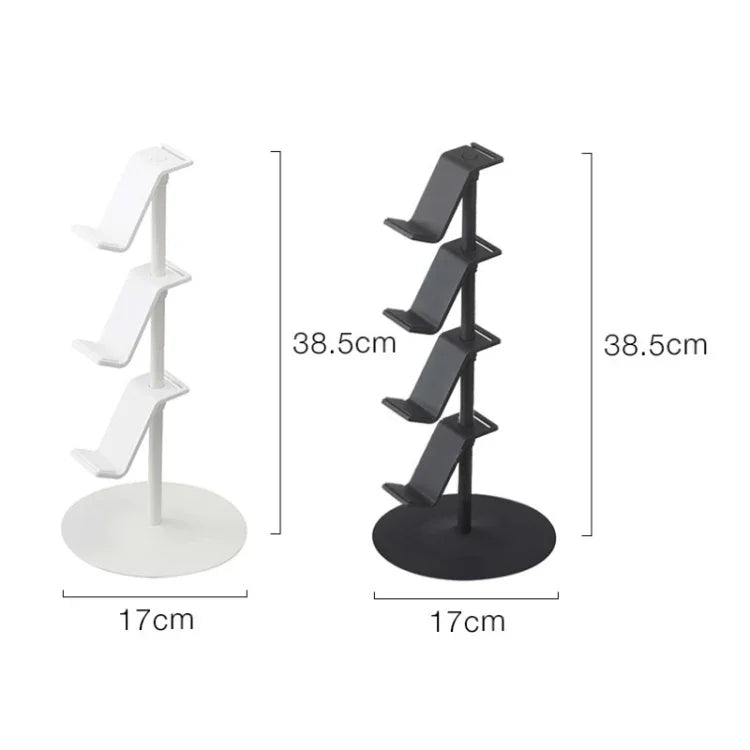 Giá đựng tay cầm chơi game và tai nghe để bàn, 3 tầng màu trắng, 3 tầng màu đen, 4 tầng màu trắng, 4 tầng màu đen