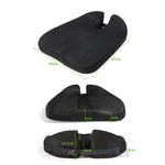 QFC060 V-shaped Car Memory Foam Non-slip Seat Cushion, Black, Khaki, Grey