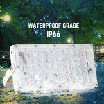 Đèn pha ngoài trời LED RGB chống nước 50W siêu nhẹ có điều khiển từ xa