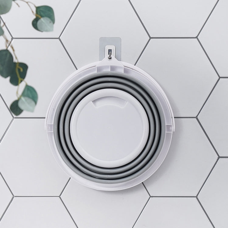 Xô gấp silicon di động ngoài trời tại nhà, Xám 10 lít
