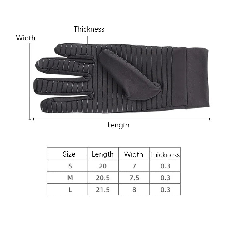 Găng tay thể thao chống trượt áp lực sợi đồng, kích thước:, S, M, L