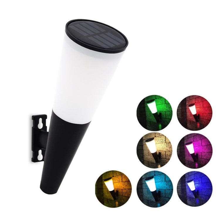 Đèn tường hình nón tròn năng lượng mặt trời ngoài trời vườn, Kiểu dáng:, N230A nhiều màu, N230B hai màu