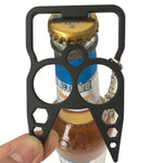 Bộ 2 móc khóa đa năng 6 trong 1 bằng hợp kim kẽm mở nắp chai, màu đen, bạc, vàng, xanh lá sáng, xanh cỏ, hồng