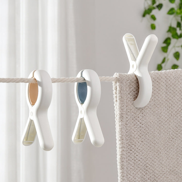 Kẹp phơi quần áo nhựa chống gió gia dụng, 3 cái màu vàng, 3 cái màu xanh dương, 2 cái lớn màu vàng, 2 cái lớn màu xanh dương
