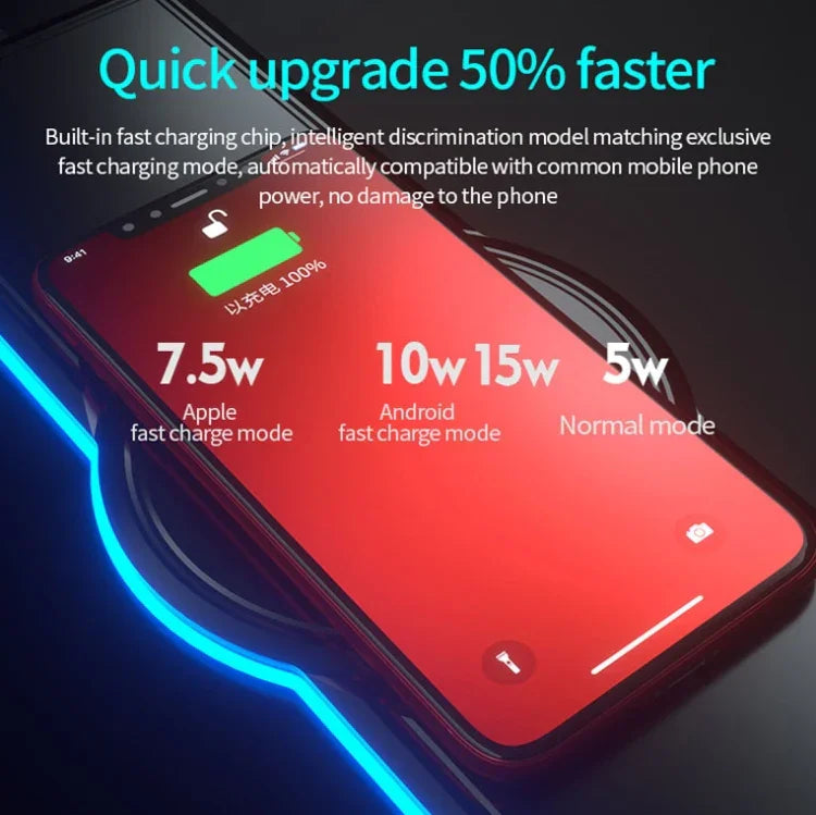 Bàn di chuột đa chức năng RGB K9186 kèm sạc không dây