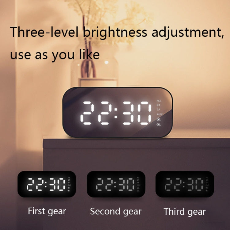 Loa Bluetooth Đồng Hồ Gương Mini Havit M3 Subwoofer, Thông Số:, 1200mAh (Đen), 1200mAh (Trắng)