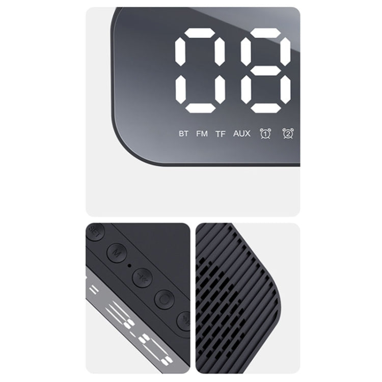 Loa Bluetooth Đồng Hồ Gương Mini Havit M3 Subwoofer, Thông Số:, 1200mAh (Đen), 1200mAh (Trắng)