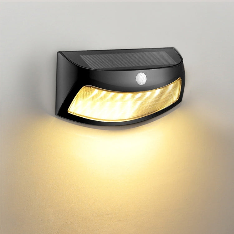 Đèn tường vườn năng lượng mặt trời cảm ứng hồng ngoại 8 đèn LED, Ánh sáng trắng, Ánh sáng ấm