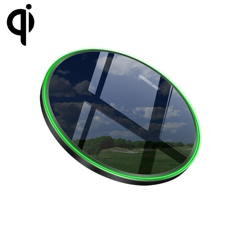 Sạc không dây kim loại tròn 15W sạc nhanh thông minh, Đen + bề mặt đen, Bạc + bề mặt trắng, Đỏ + bề mặt đen, Vàng + bề mặt trắng, Đen gương, Trắng gương