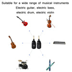 Bộ phát thu âm thanh không dây cho guitar điện C01, màu đen