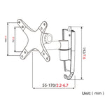 Giá đỡ treo tường màn hình máy tính Gibbon Mounts L03, hợp kim nhôm, tháo nhanh cho TV