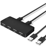 Hub USB 2.0 đa chức năng 2 vào 4 ra