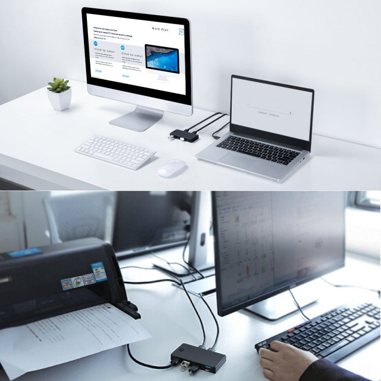 Hub USB 2.0 đa chức năng 2 vào 4 ra