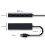 Hub chuyển đổi 4 cổng USB 2.0, chiều dài cáp: 15cm, kiểu dáng: không có đèn, có đèn màu đen, có đèn màu trắng