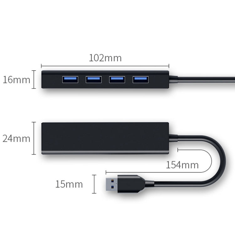 Hub chuyển đổi 4 cổng USB 2.0, chiều dài cáp: 15cm, kiểu dáng: không có đèn, có đèn màu đen, có đèn màu trắng