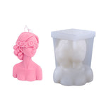 Khuôn silicone nến làm đẹp hình hoa hồng liệu pháp hương thơm, kiểu: che mắt, nhắm mắt