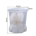 Khuôn silicone nến làm đẹp hình hoa hồng liệu pháp hương thơm, kiểu: che mắt, nhắm mắt