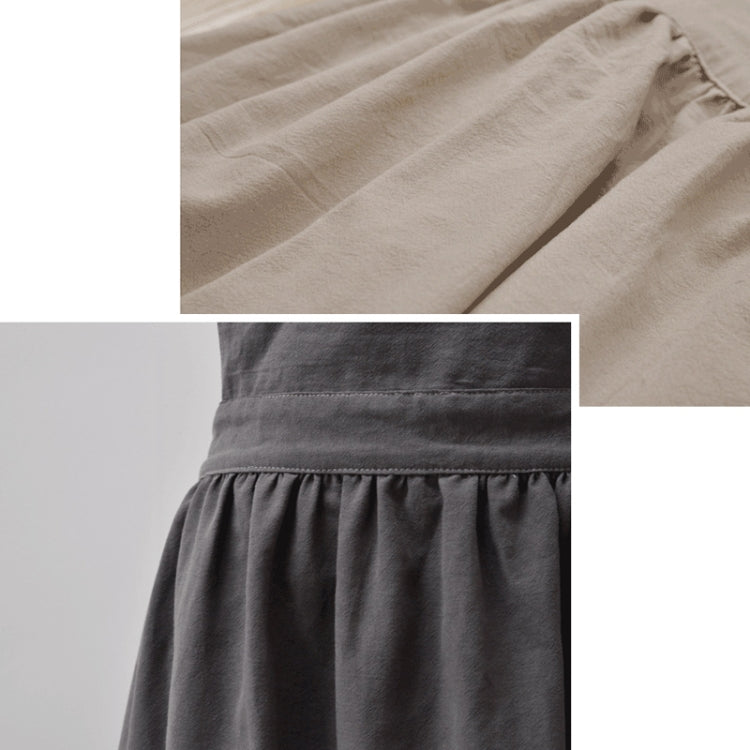 Tạp dề vẽ tranh bố mẹ con bằng vải cotton và lanh, dùng làm đồ làm bánh và cà phê, kích thước:, trẻ em (Xám), trẻ em (Yến mạch), người lớn (Xám), người lớn (Yến mạch), người lớn (Hồng)