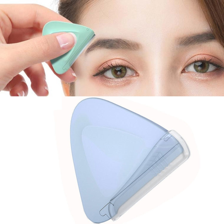 2 cái/hộp dao cạo lông mày tam giác nhỏ, 2 cái màu tím + xanh lá