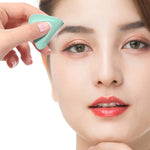 2 cái/hộp dao cạo lông mày tam giác nhỏ, 2 cái màu tím + xanh lá