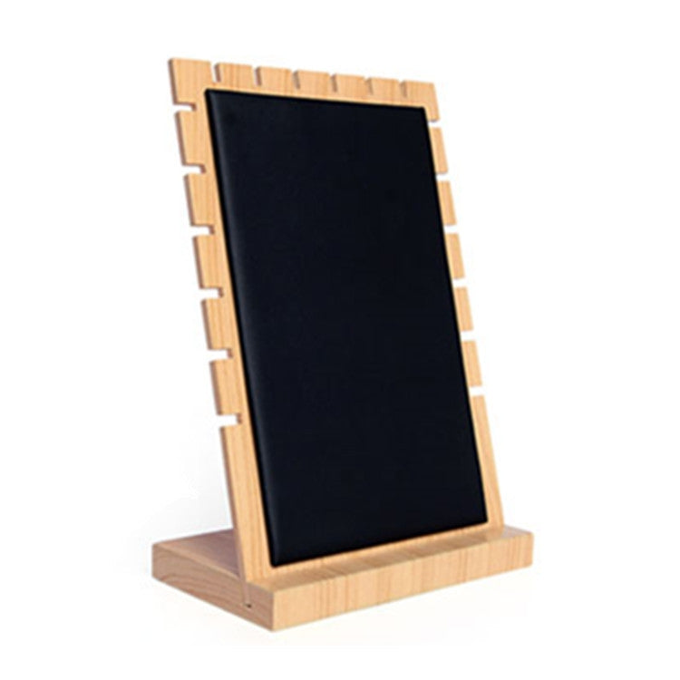 Giá đỡ trưng bày lưu trữ trang sức bằng gỗ tre có thể tháo rời, Đen, Trắng, Be