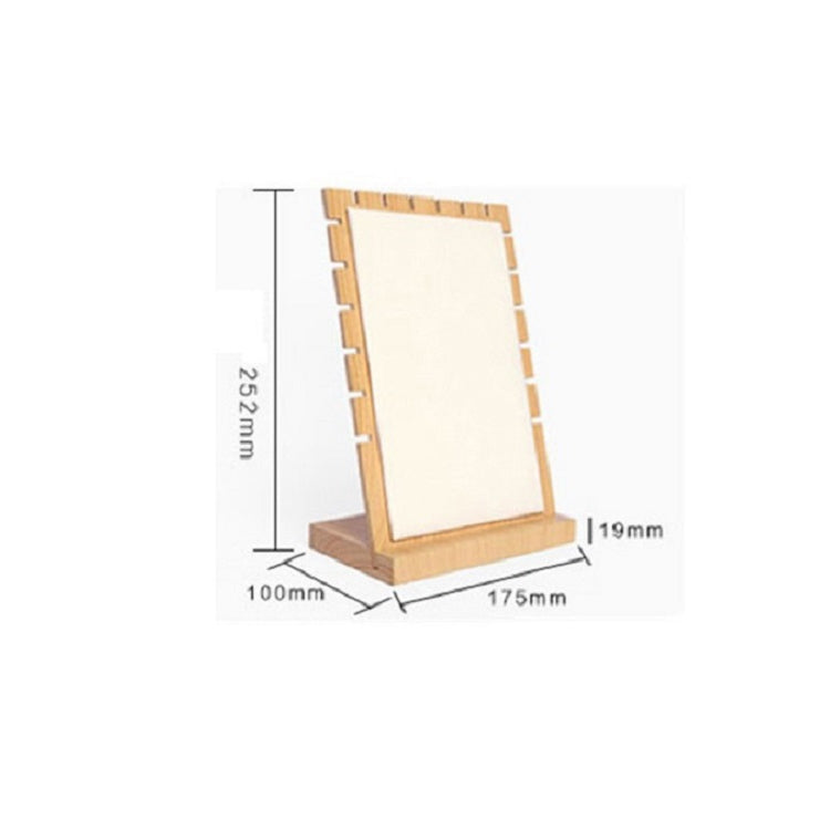 Giá đỡ trưng bày lưu trữ trang sức bằng gỗ tre có thể tháo rời, Đen, Trắng, Be