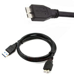 Dây cáp dữ liệu USB 3.0 đực sang Micro USB cho ổ cứng di động ngoài, chiều dài cáp: 1,8m