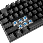 Bàn phím cơ chơi game có dây XUNFOX K80 87 phím phát sáng, Dài cáp: 1,5m, Trắng vàng, Đen xám, Hồng trắng, Xanh trắng, Trắng xanh, Vàng trắng, Xám đen