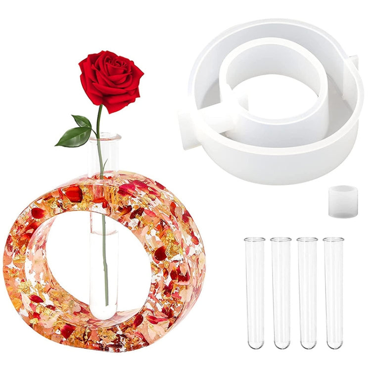 Khuôn epoxy làm bình hoa tự làm đơn giản, hình chữ nhật, hình tròn không đều, hình trái tim