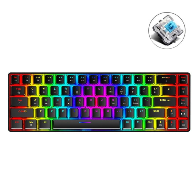 Bàn phím cơ chơi game phát sáng RGB ZIYOU LANG T8 68 phím, Dài cáp: 1,6m, T8 Đen trục xanh, T8 Đen trục trà, T8 Trắng trục xanh, T8 Trắng trục đỏ, T8 Xanh trục xanh, T8 Hồng trục xanh