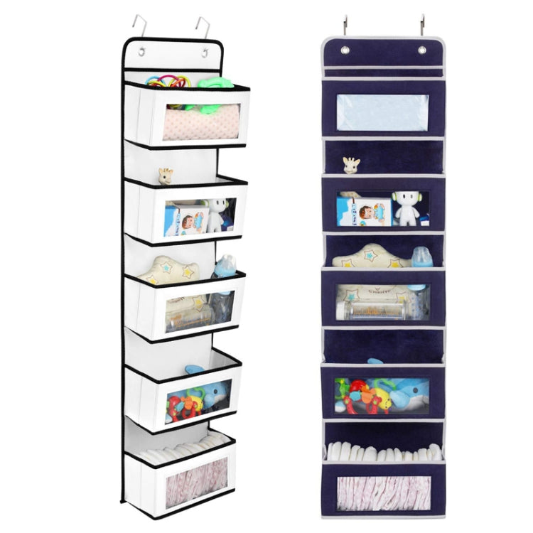Túi treo lưu trữ cửa sau 5 lớp không dệt, màu trắng 5 lớp không dệt, màu xanh 5 lớp không dệt