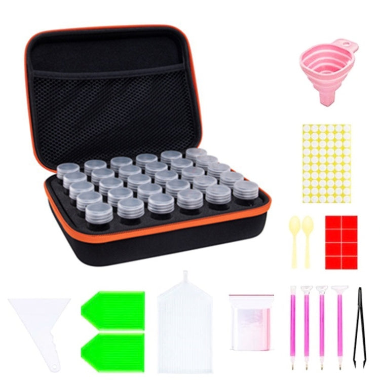 Bộ dụng cụ tranh kim cương đa năng di động kèm túi đựng, kiểu: 30 ô (tím), 30 ô (xanh dương), 30 ô (xanh lá), 30 ô (cam), 30 ô (đen), 30 ô (đỏ), 30 ô (hồng), 60 ô (xanh dương), 60 ô (xanh lá), 60 ô (cam), 60 ô (đen)