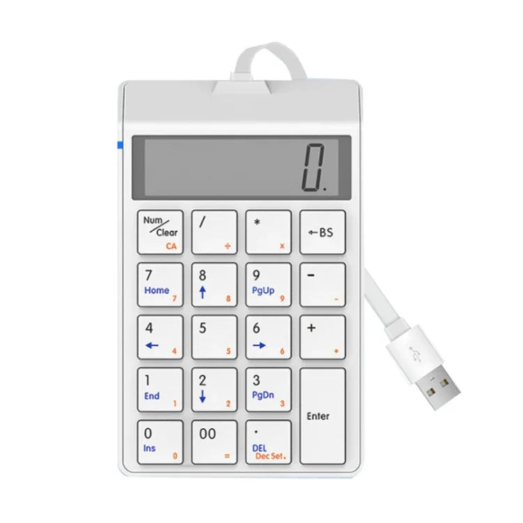 Bàn phím số có dây Sunreed SKB886S 19 phím với giao diện USB kỹ thuật số, Dài cáp: 1,5m, Có dây trắng, Có dây đen