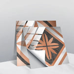 20 miếng decal dán tường họa tiết hình học phủ màng pha lê PVC, kích thước 10cm