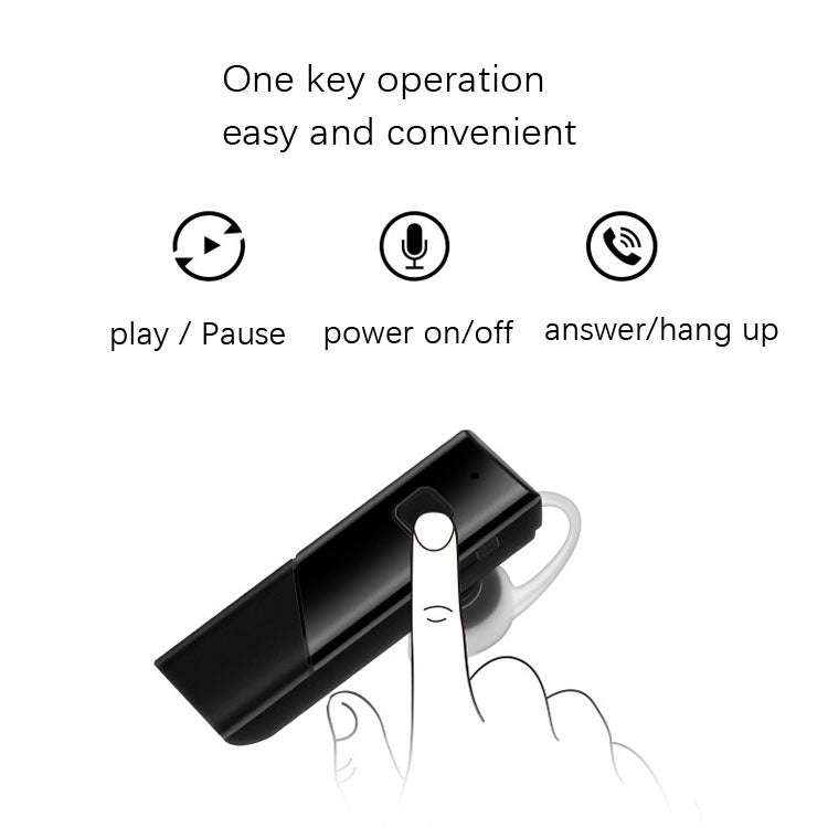 Tai nghe Bluetooth 4.2 một bên tai, Stereo HIFI thể thao không dây, A1 Đen, A1 Trắng, A2 Đen, A2 Trắng