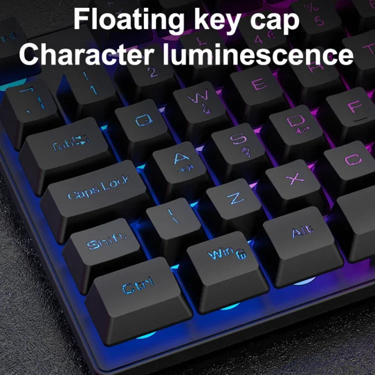Bộ Bàn Phím Cơ Sáng Đèn Chơi Game ZIYOU LANG T2 88 Phím và Chuột, Chiều Dài Cáp: 1.6m, T2 Đen, T2 Trắng