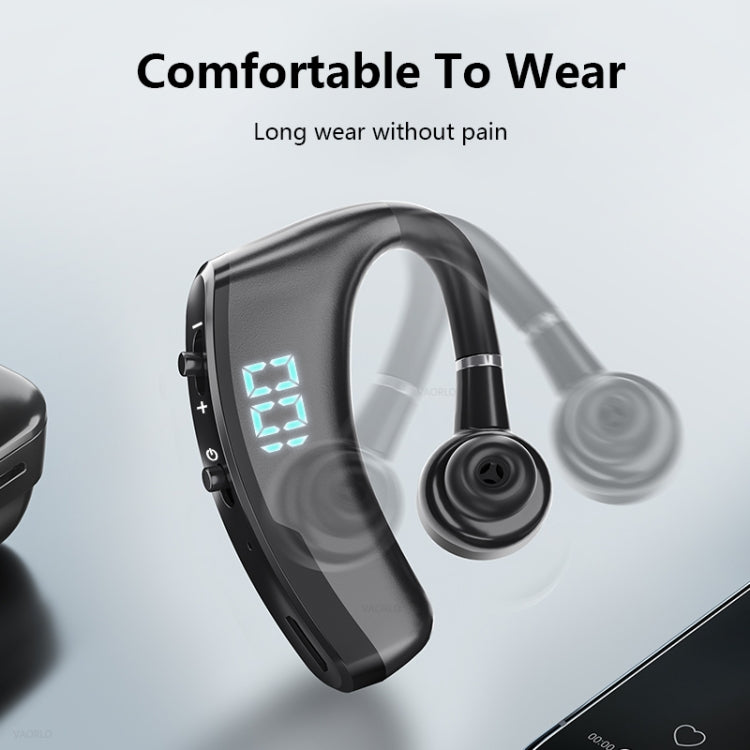 Tai nghe Bluetooth V9S chống ồn có màn hình LED, Một bên tai màu đen, Một bên tai màu xanh