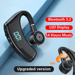 Tai nghe Bluetooth V9S chống ồn có màn hình LED, Một bên tai màu đen, Một bên tai màu xanh