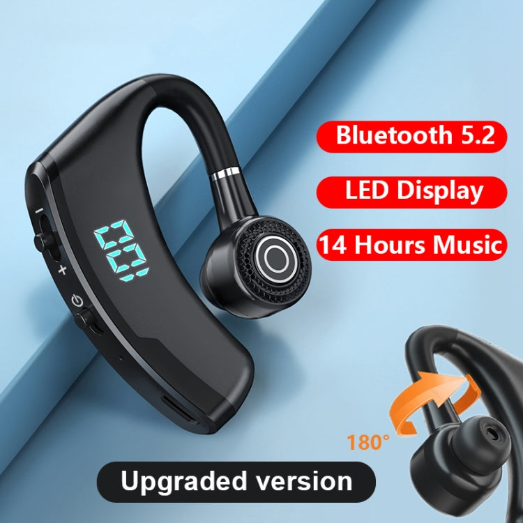 Tai nghe Bluetooth V9S chống ồn có màn hình LED, Một bên tai màu đen, Một bên tai màu xanh