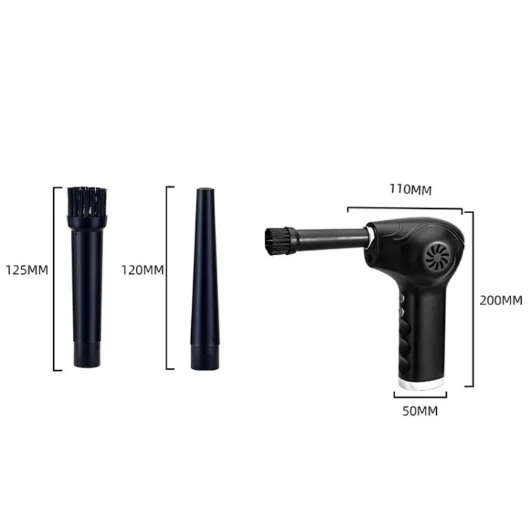 Máy Thổi Bụi Bàn Phím Máy Tính USB Công Suất Cao WD-1819, Dung Lượng Pin:, 6000mAh (Đen), 10000mAh (Đen)