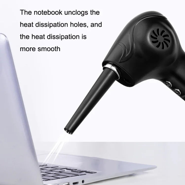 Máy Thổi Bụi Bàn Phím Máy Tính USB Công Suất Cao WD-1819, Dung Lượng Pin:, 6000mAh (Đen), 10000mAh (Đen)