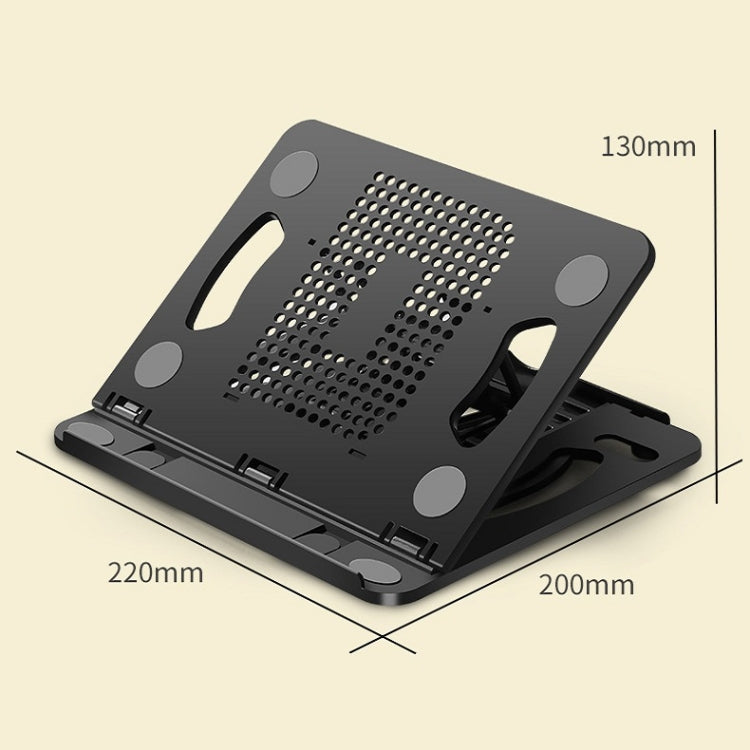 Giá đỡ tản nhiệt nâng cao bàn làm việc laptop gập, màu đen, trắng, hồng