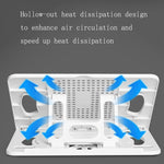 Giá đỡ tản nhiệt nâng cao bàn làm việc laptop gập, màu đen, trắng, hồng