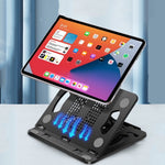 Giá đỡ tản nhiệt nâng cao bàn làm việc laptop gập, màu đen, trắng, hồng